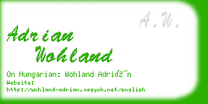 adrian wohland business card